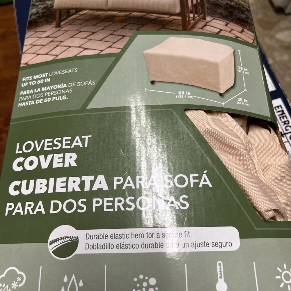 Elemental love seat cover for couches or benches